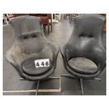 Pair of Mid Century Style Modern Swivel Chairs
