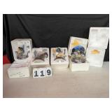 4 Bradford Exchange Eagle Statues w/ Plates