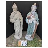 2 Religious Concrete Statues