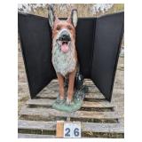 Concrete German Shepard Statue
