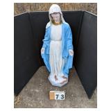 The Virgin Mary Painted Concrete Statue