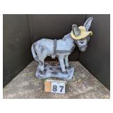 Painted Donkey Concrete Statue