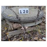 2-42" Round Concrete Patio Table Tops