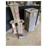 4 Fiberglass & Metal Pedestal Forms