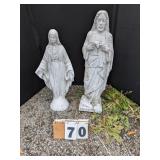 2 Religious Concrete Statues