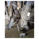 3 Sitting Fishing Boy Concrete Forms