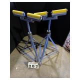 Pair Adjustable Roller Stands