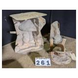 3 Fiberglass Lawn Ornament Forms