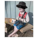 Young Boy Fishing Concrete Statue
