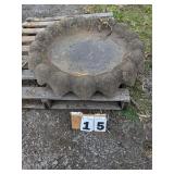 32" Diameter Concrete Birdbath Top