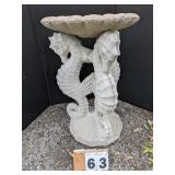 Concrete Seahorse Bird Bath