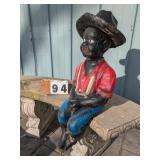 Young Boy Fishing Concrete Statue