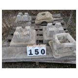 Group of Assorted Concrete Deck Foundation Pieces