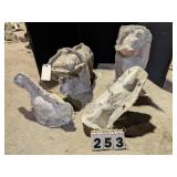 4 Fiberglass Lawn Ornament Forms