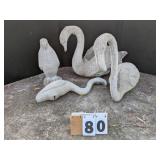 Assorted Swan & Penguin Concrete Statues