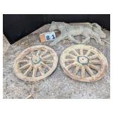 Concrete Horse & Wagon Wheels