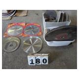 Assorted Steel Saw Blades & Grinding Wheels