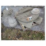 Concrete Patio Table w/ 2 Benches