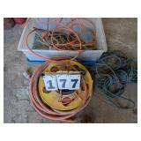 Assorted Extension Cords, Trouble Light, etc.