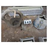 3 Round Cast Aluminum Planter Concrete Forms