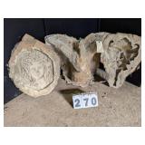 3 Fiberglass Lawn Ornament Concrete Forms