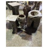6 Assorted Pedestal Concrete Forms