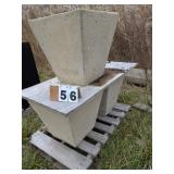 3 Concrete Tapered Planters