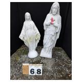 2 Religious Concrete Statues