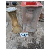 2 Fiberglass Concrete Pedestal Forms