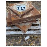 3 Post Office Base Concrete Forms