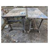 2 Metal Work Tables