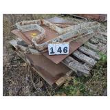 1 Set of Park Bench Ends Concrete Forms