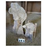 2 Standing Bear Fiberglass Concrete Forms