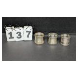 3 Sterling Napkin Holders