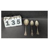 3 Sterling Spoons