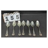 7 Sterling Teaspoons