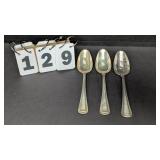 3 Large Sterling Spoons