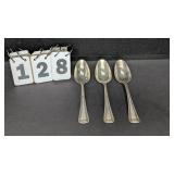 3 Large Sterling Serving Spoons