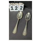 2 Large Sterling Serving Spoons