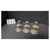 3 Pair Sterling Weighted Candlestick Holders