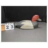 Drake Redhead Wooden Duck Decoy