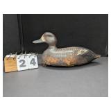 Hen Bluebill Wooden Duck Decoy