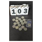 19 Buffalo Nickels