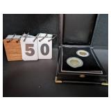 German 1901 20 Mark Gold Coin & 2001 1 Mark