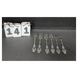6 Gorham Whiting Sterling Shrimp Forks