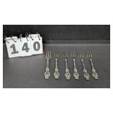 6 Gorham Whiting Sterling Shrimp Forks