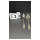 2 Large Sterling Serving Spoons