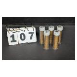 5 Tubes of Wheat Pennies