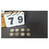 8 Silver Roosevelt Dimes