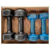 2 Pair 5 & 8 lb Dumbbells